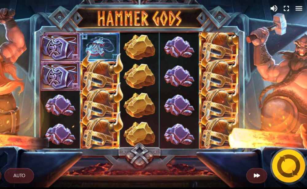 Jogabilidade do slot Hammer Gods