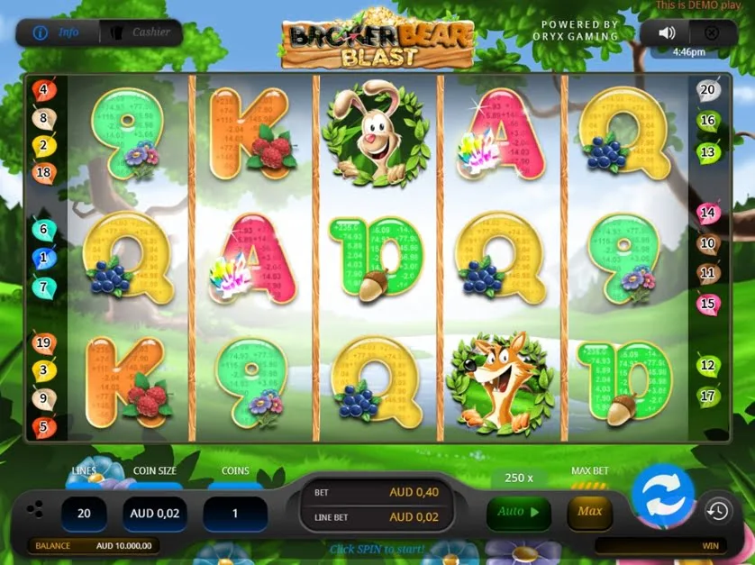 Design gioco Broker Bear Blast