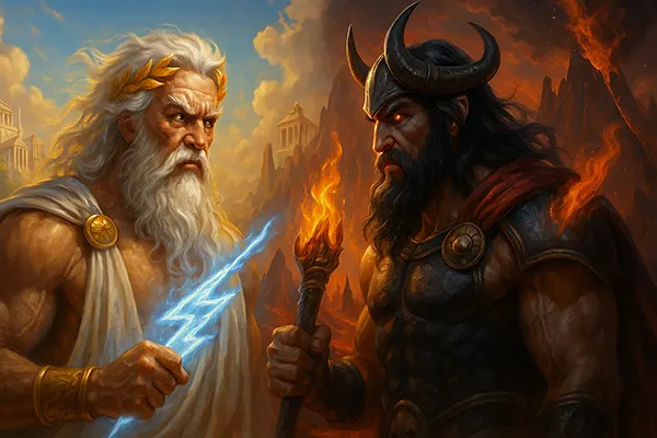 scène mythologique intense